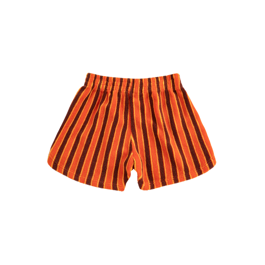 Striped Brick Terry Cloth Shorts