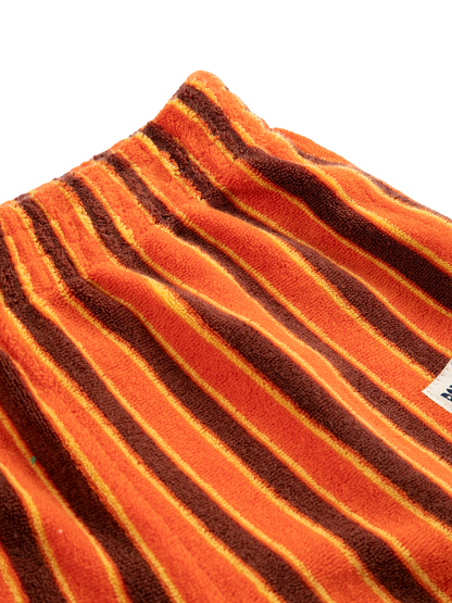 Striped Brick Terry Cloth Shorts