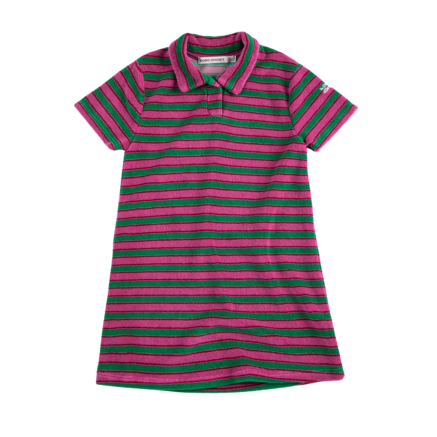 Striped Terry Cloth Polo Dress