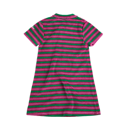 Striped Terry Cloth Polo Dress