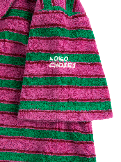 Striped Terry Cloth Polo Dress