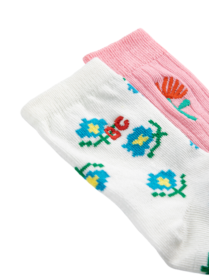 Flower Short Socks - Pack of 2