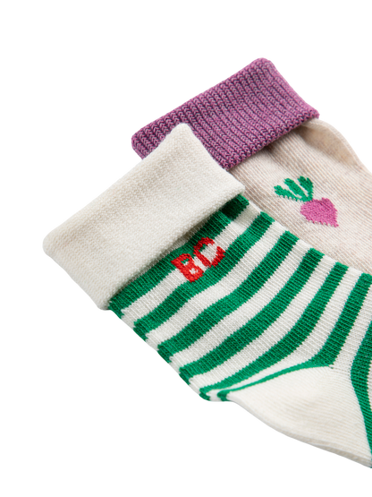 Pixel Sugar Beet Short Socks - Pack of 2