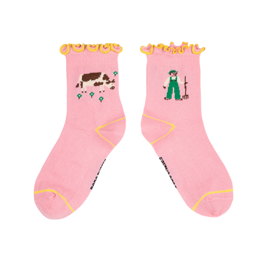 Farm Adventure Ruffled Short Socks