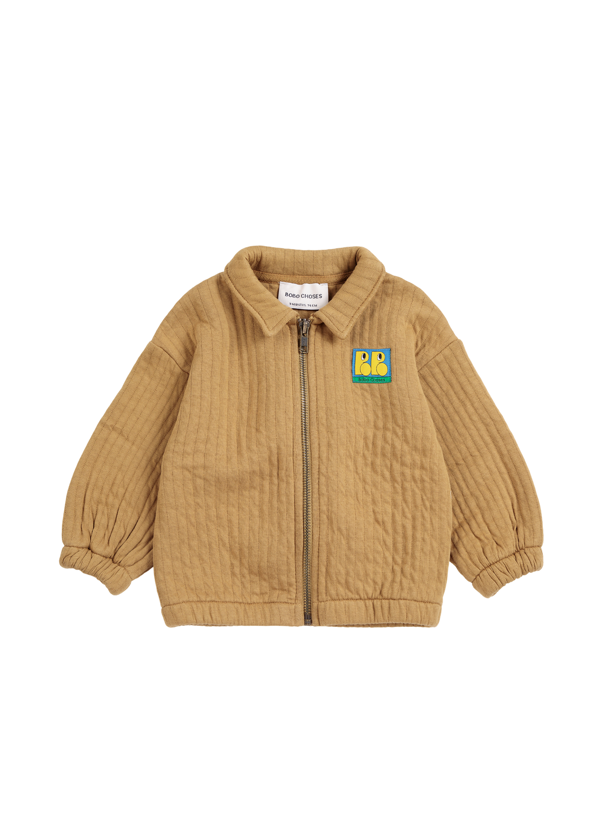 Booo Bo Choses Tag Quilted Zipped Sweatshirt