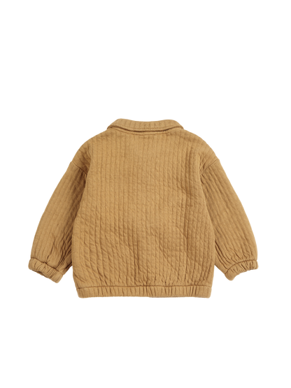Booo Bo Choses Tag Quilted Zipped Sweatshirt
