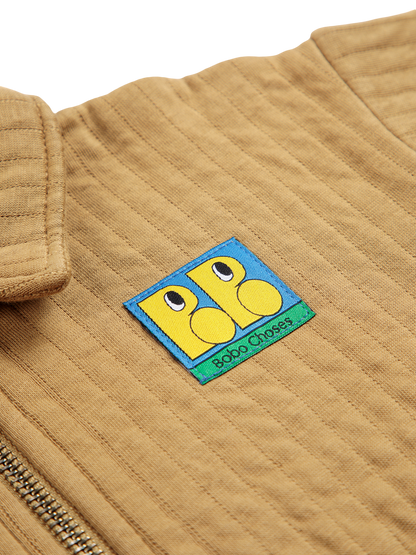 Booo Bo Choses Tag Quilted Zipped Sweatshirt