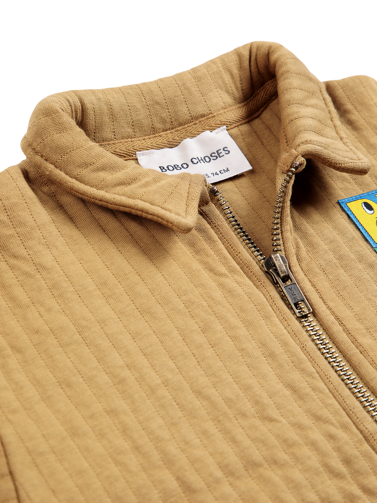 Booo Bo Choses Tag Quilted Zipped Sweatshirt