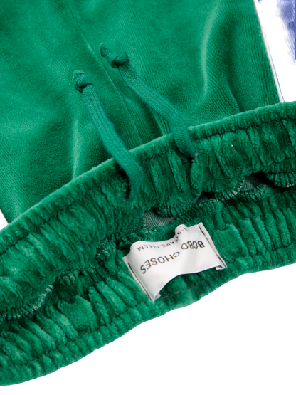 Color Block Terry Cloth Jogging Pants