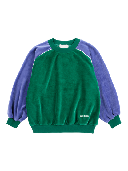 Color Block Terry Cloth Sweatshirt