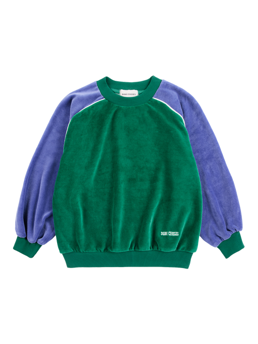 Color Block Terry Cloth Sweatshirt