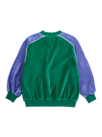 Color Block Terry Cloth Sweatshirt