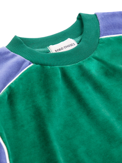 Color Block Terry Cloth Sweatshirt