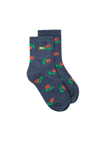 Stamp Bloom All Over Short Socks