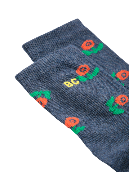 Stamp Bloom All Over Short Socks