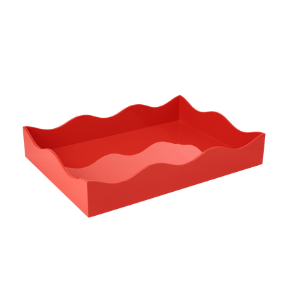 Rita Konig Belles Rives Lacquer Tray - Blood Orange