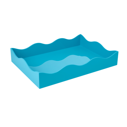 Rita Konig Belles Rives Lacquer Tray - Splash Blue