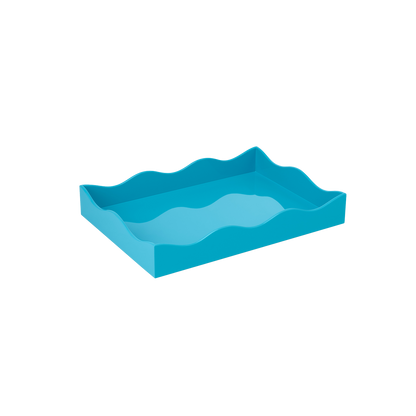 Rita Konig Belles Rives Lacquer Tray - Splash Blue