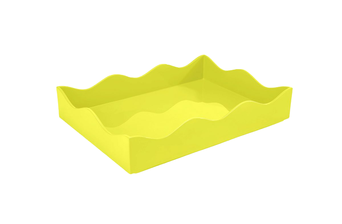 Rita Konig Belles Rives Lacquer Tray - Acid Drop Yellow