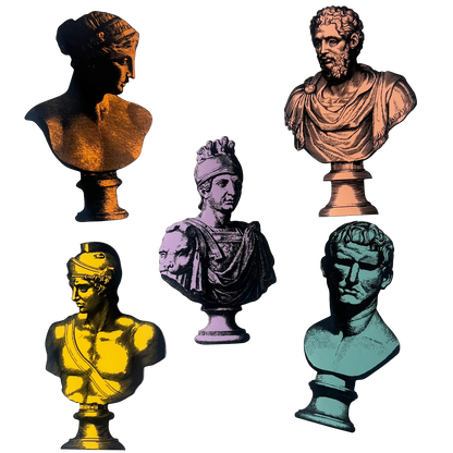 Classical Bust Stickers - Set of 5