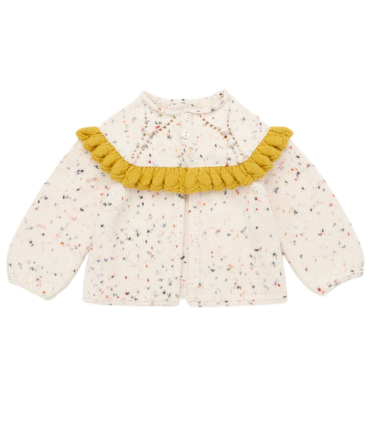 Ruffle Cardigan - Picnic Confetti