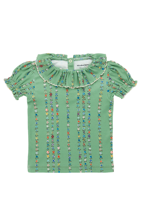 Balloon Sleeve Paloma Tee - Jadeite Little Botanica