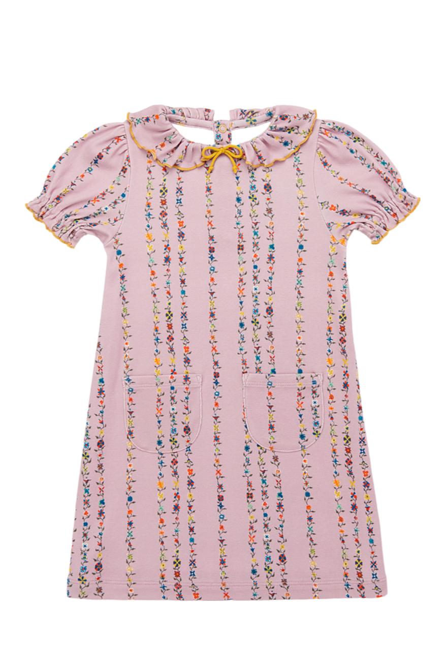 Balloon Sleeve Pattie Dress - Plum Petal Little Botanica
