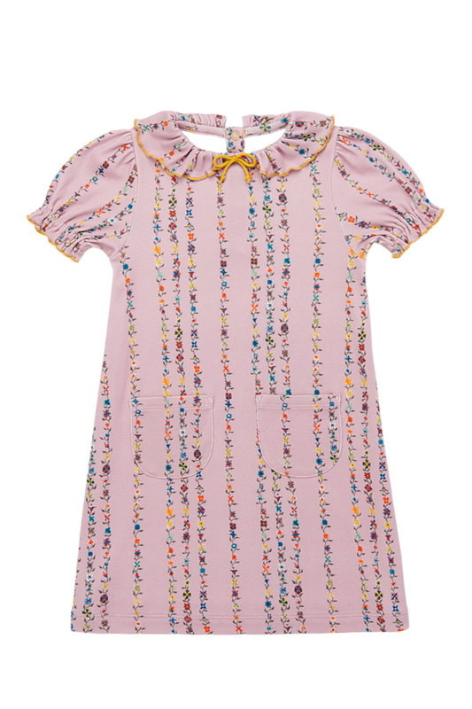 Balloon Sleeve Pattie Dress - Plum Petal Little Botanica