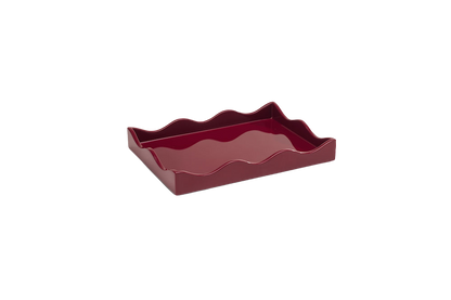 Rita Konig Belles Rives Lacquer Tray - Bordeaux Red