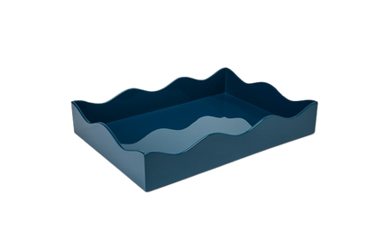 Rita Konig Belles Rives Lacquer Tray - Marine Blue