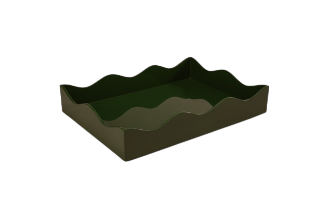 Rita Konig Belles Rives Lacquer Tray - Olive