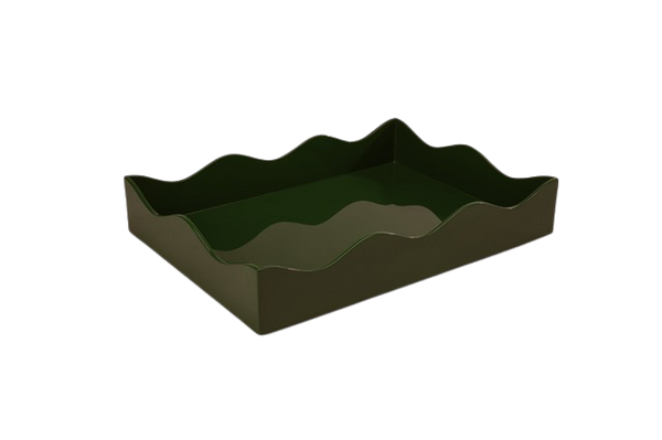 Rita Konig Belles Rives Lacquer Tray - Olive