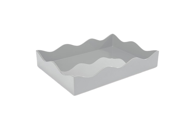 Rita Konig Belles Rives Lacquer Tray - Pale Grey