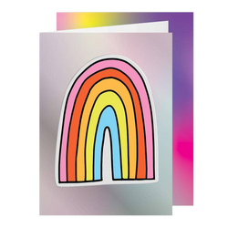 Big Puffy Rainbow Sticker Greeting Card