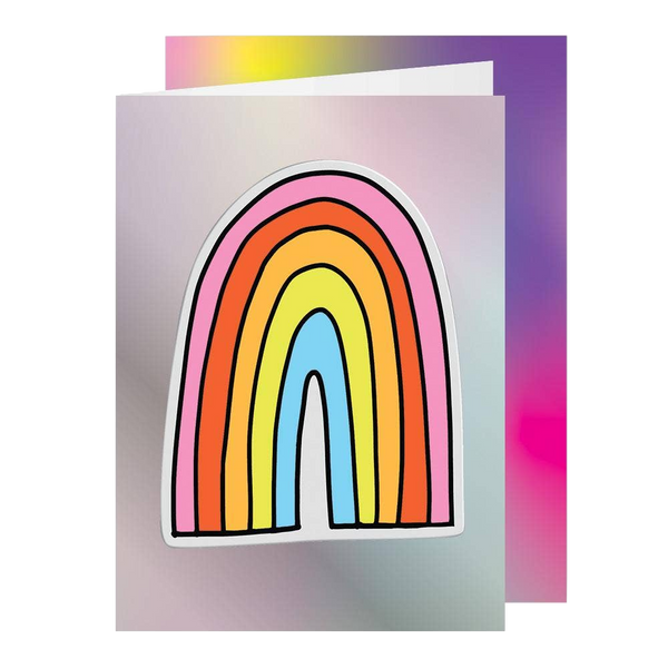 Big Puffy Rainbow Sticker Greeting Card