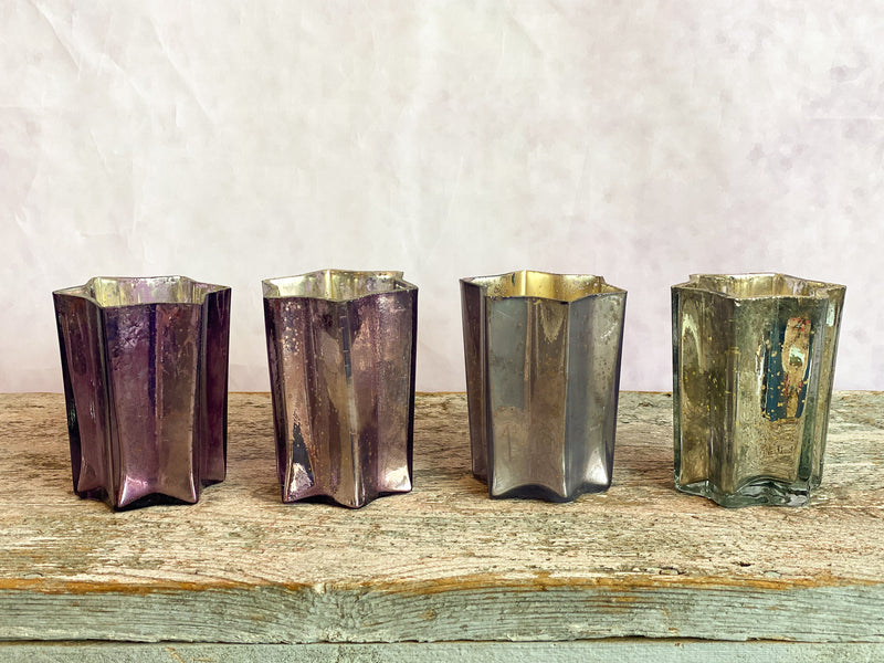 Bright Star Votive Holder - (Mixed Purple/Silver) Large