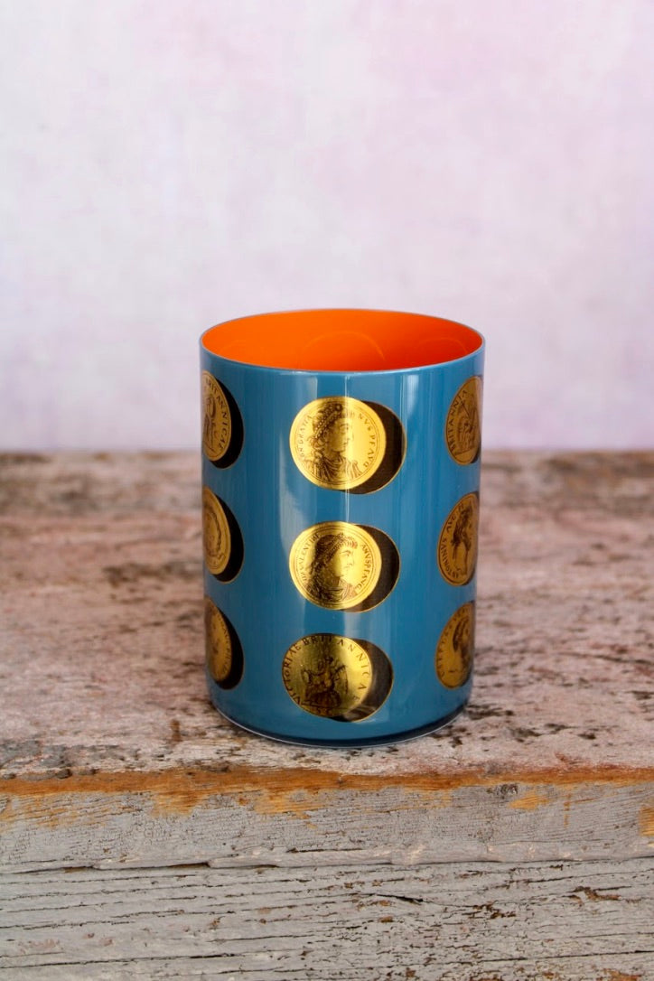 Brush Pot - ROMAN COINS BLUE