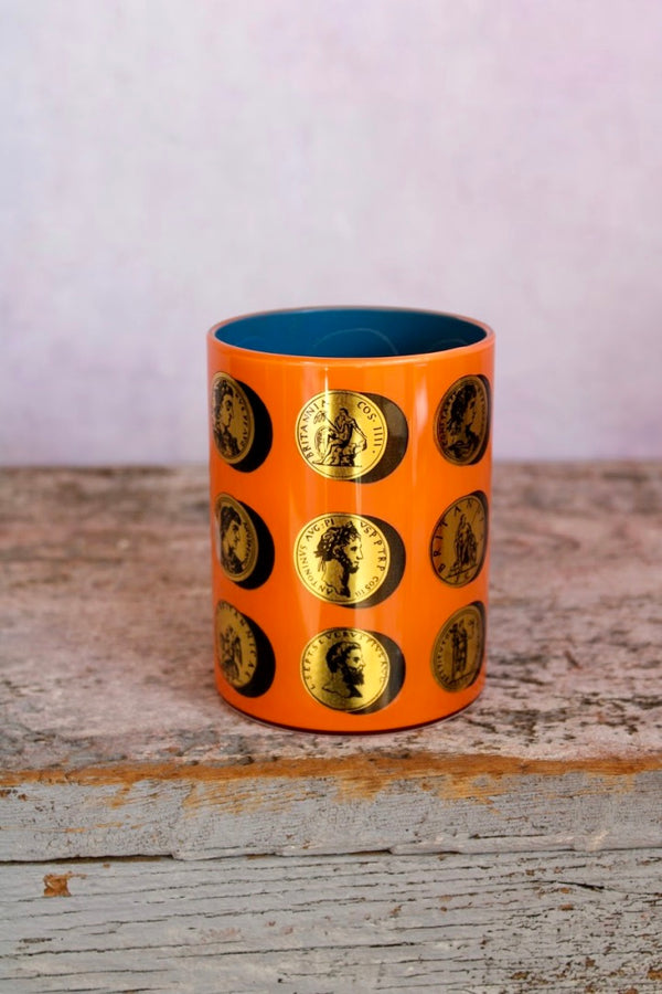 Brush Pot - ROMAN COINS ORANGE