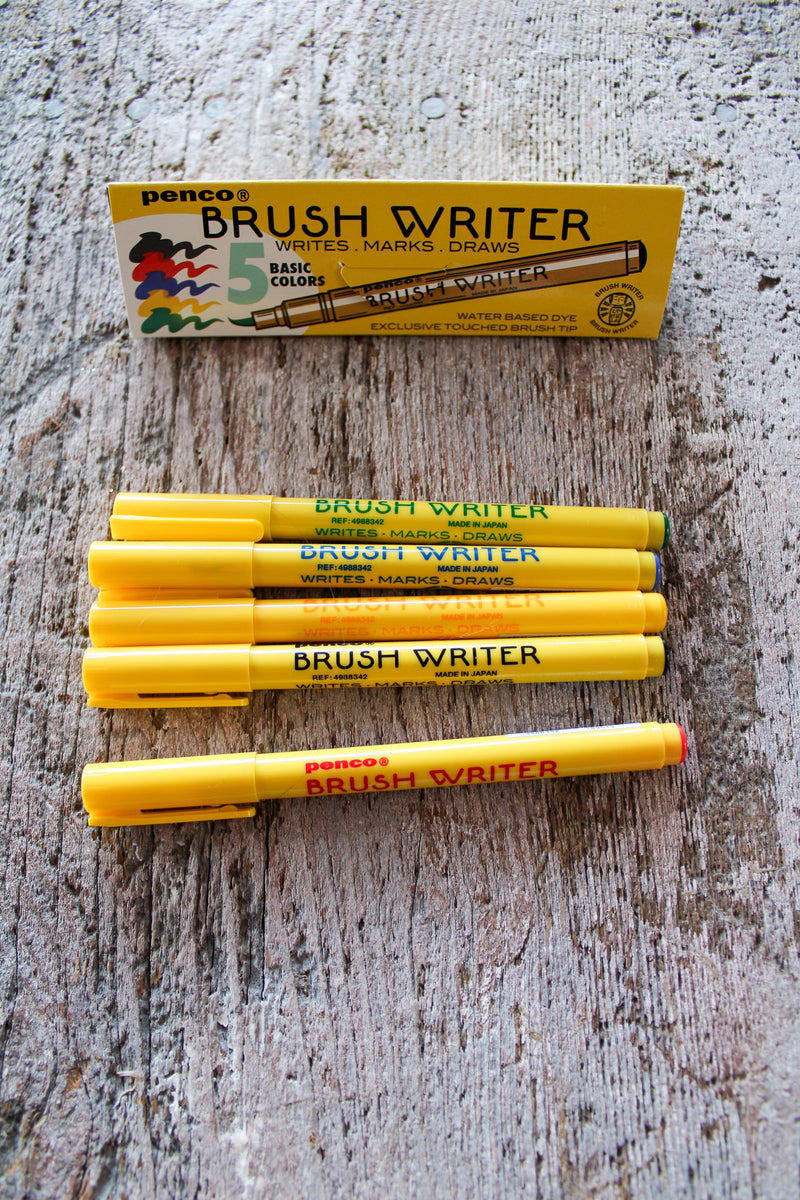 Brush Writer Marker - Set of 5, Basic Colors