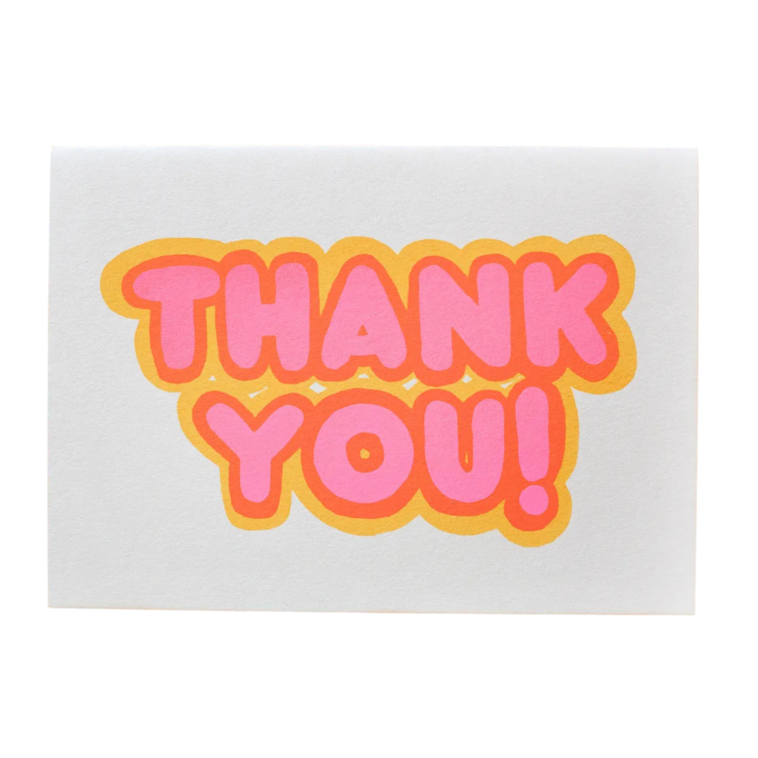 Bubble Letters Thank You Card