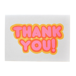 Bubble Letters Thank You Card