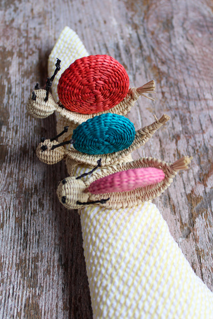 Woven Napkin Ring - Snail