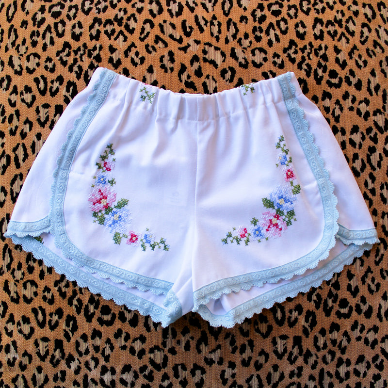 Embroidered Italian Dolphin Shorts - One of a Kind
