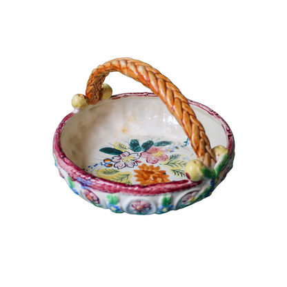 Ceramic Hand Painted Basket