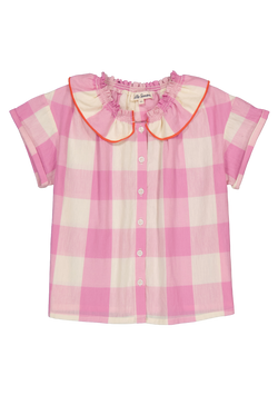 Carlie Blouse - Check Lila