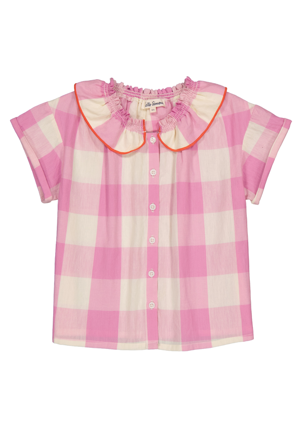 Carlie Blouse - Check Lila