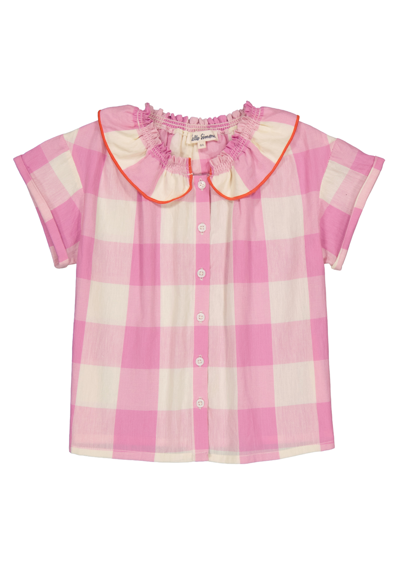 Carlie Blouse - Check Lila