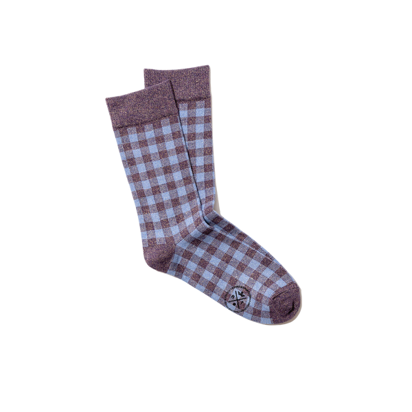 Checker Shimmer Socks