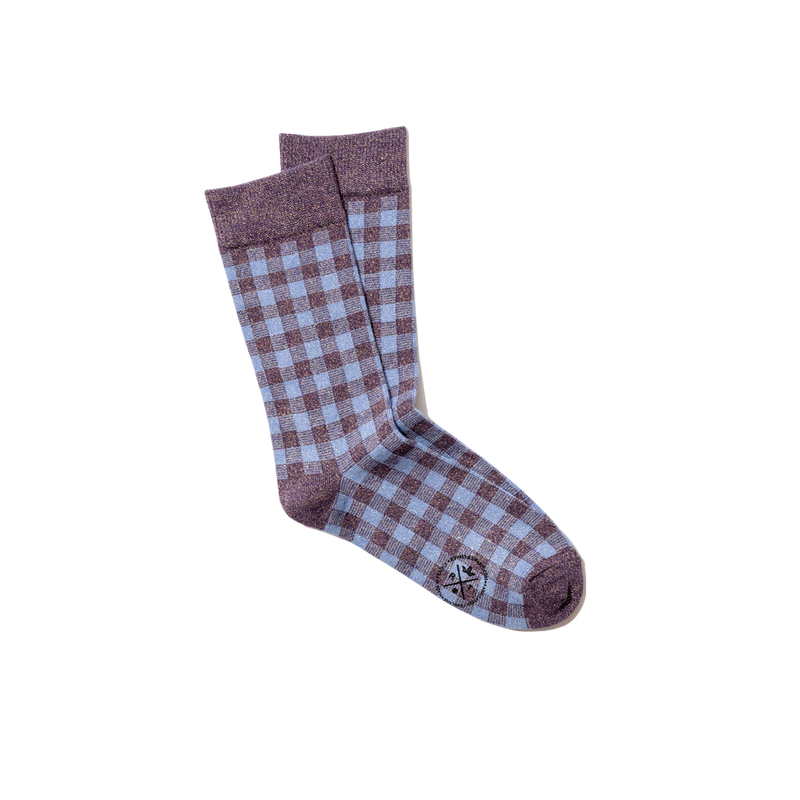 Checker Shimmer Socks