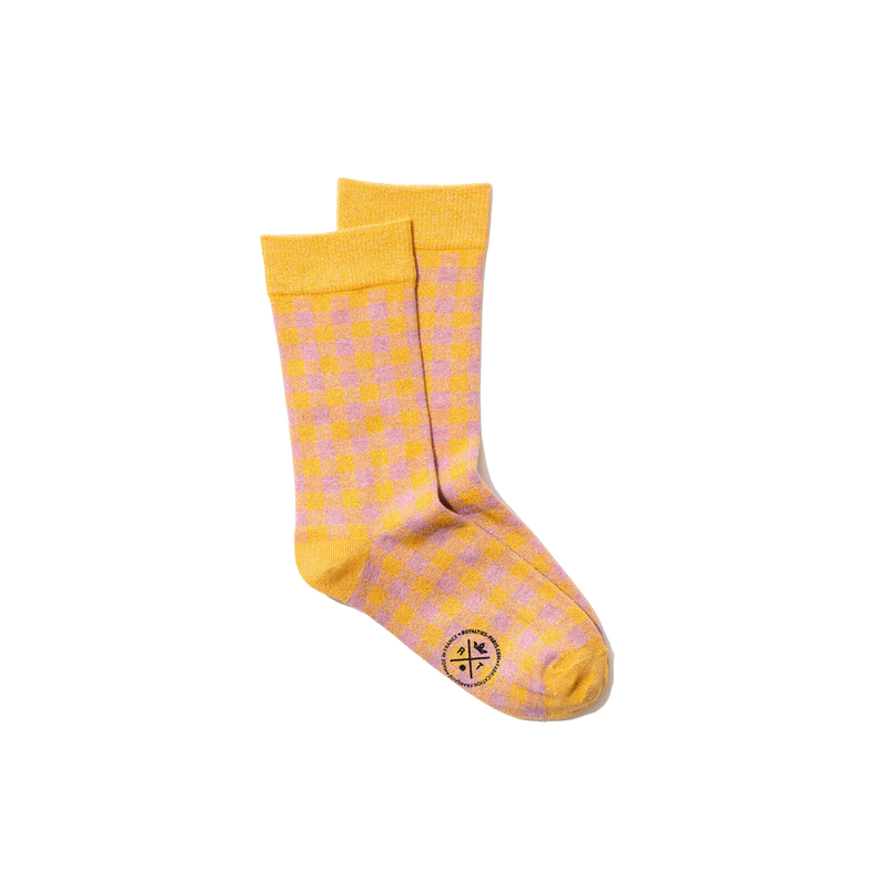 Checker Shimmer Socks